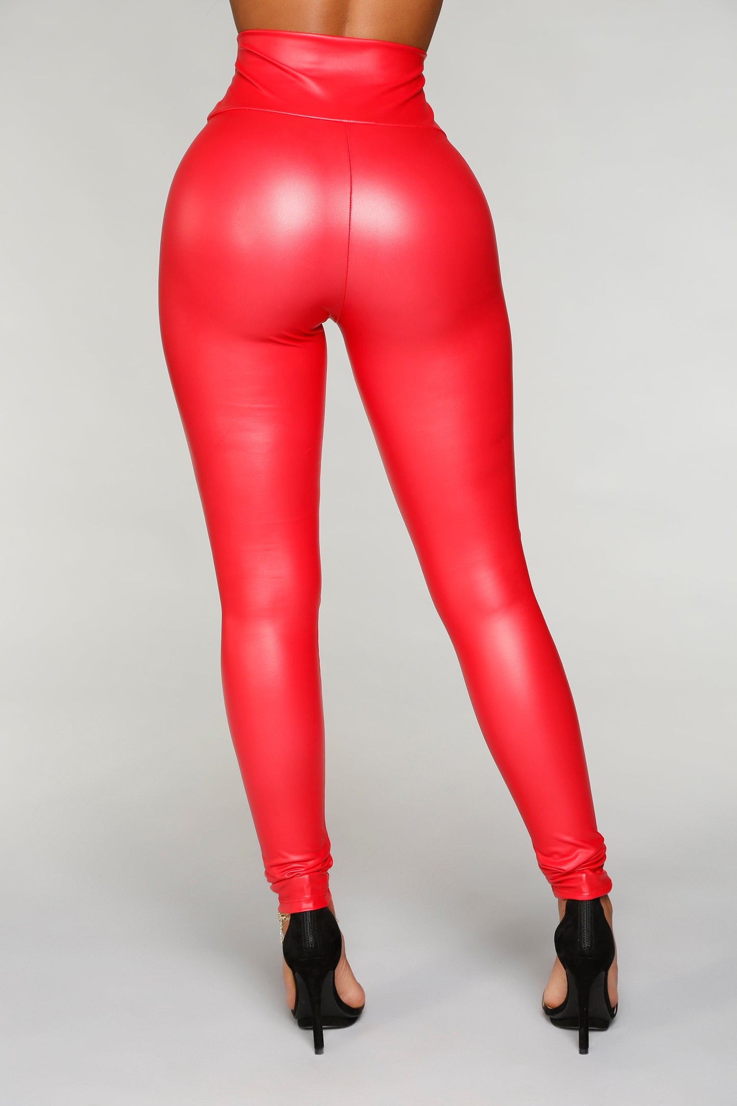 Hold My Sauce Zip Front Leggings - Red