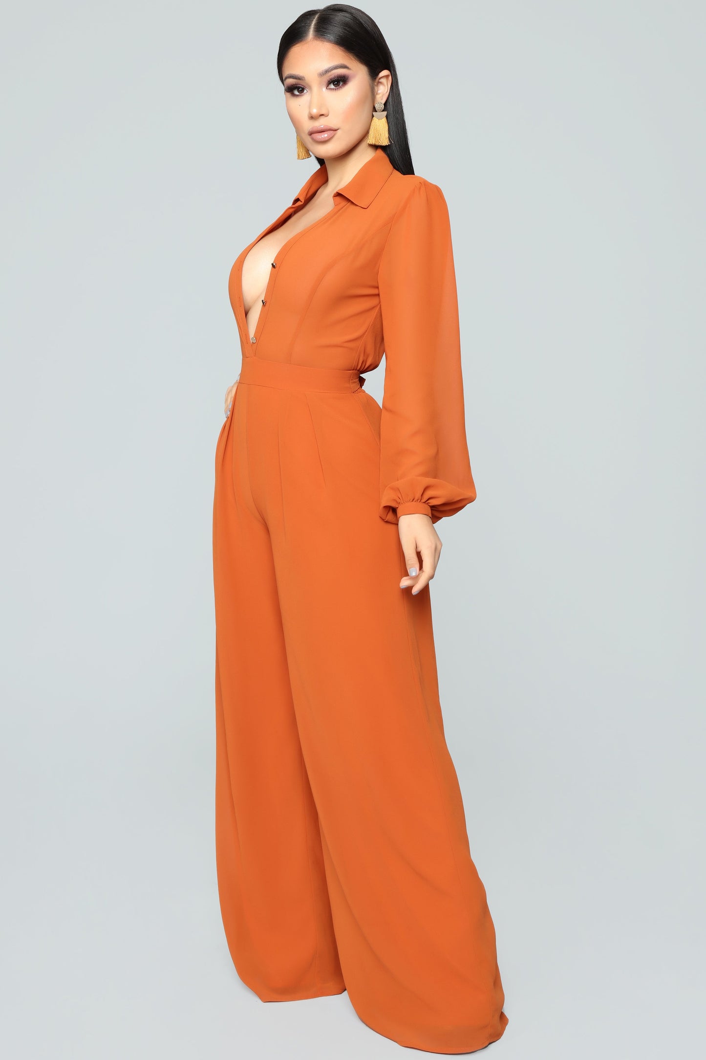 Like Me Better Jumpsuit - Cognac