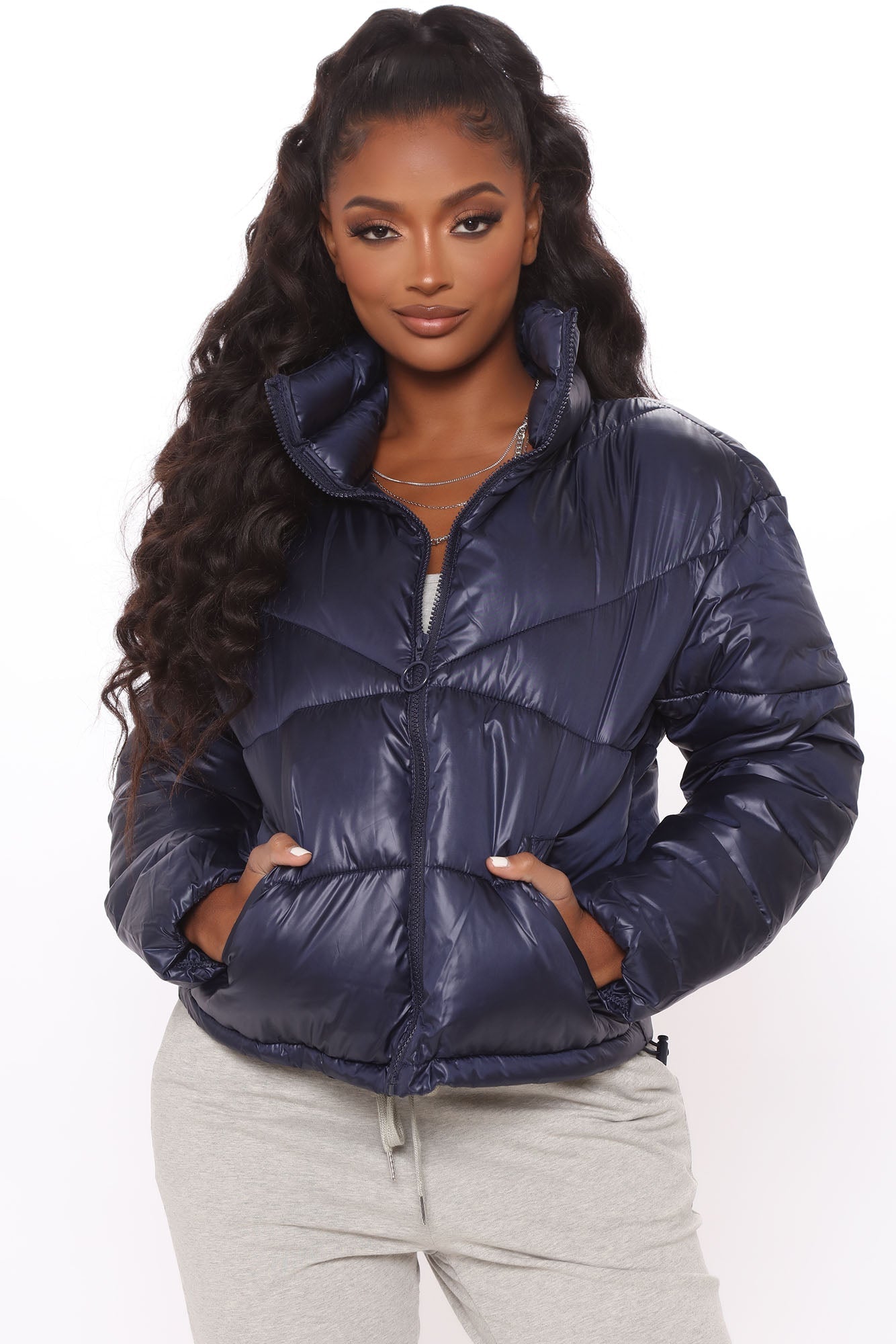 City Streets Puffer Jacket - Navy