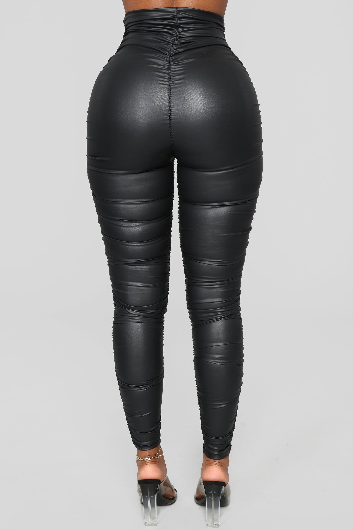 Ride Or Die Chick Ruched Leggings - Black