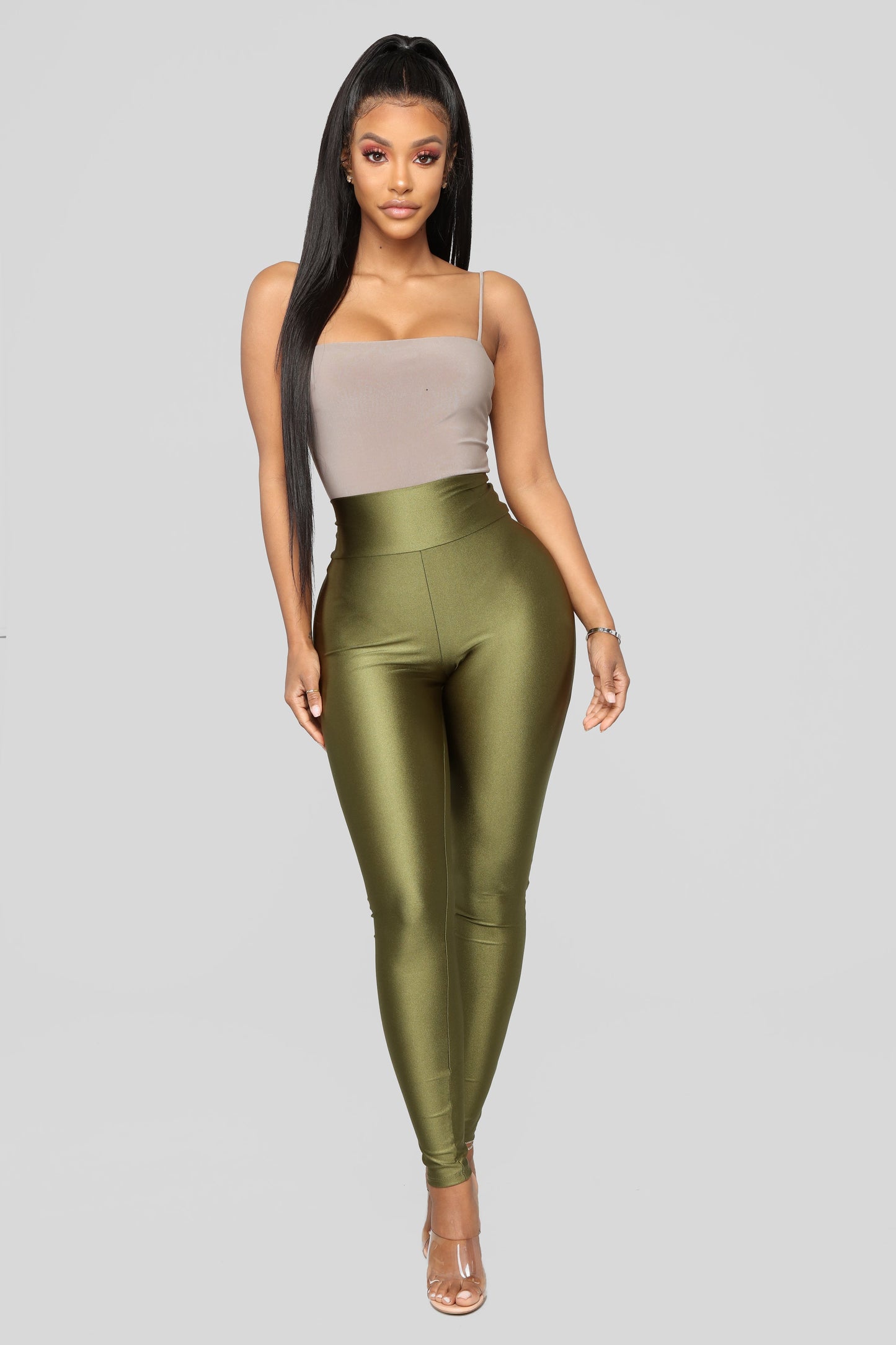 Focus On Me Ruched Leggings - Olive