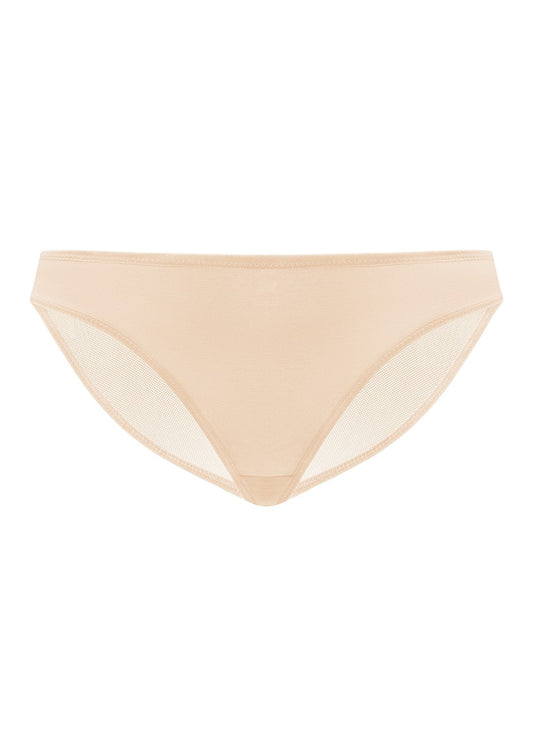 Billie Smooth Beige Sheer Mesh Bikini Underwear