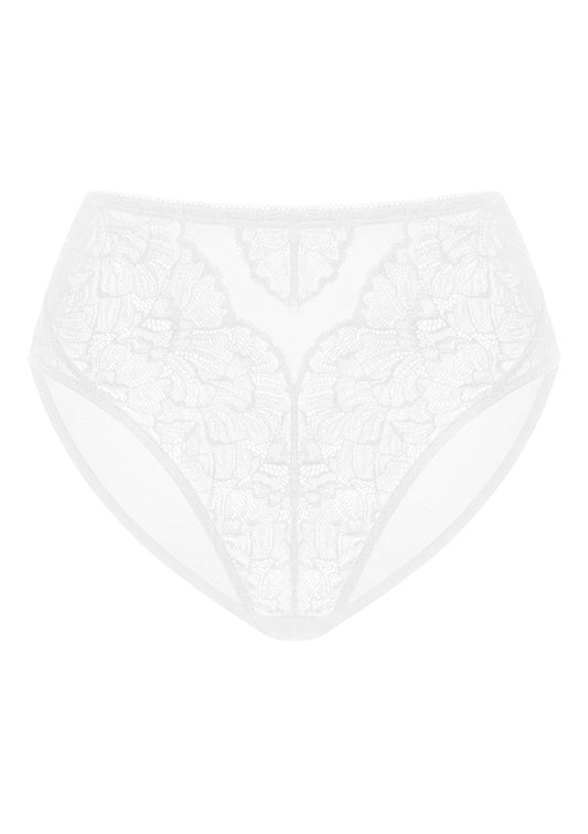 Blossom High-Rise White Lace Brief Underwear