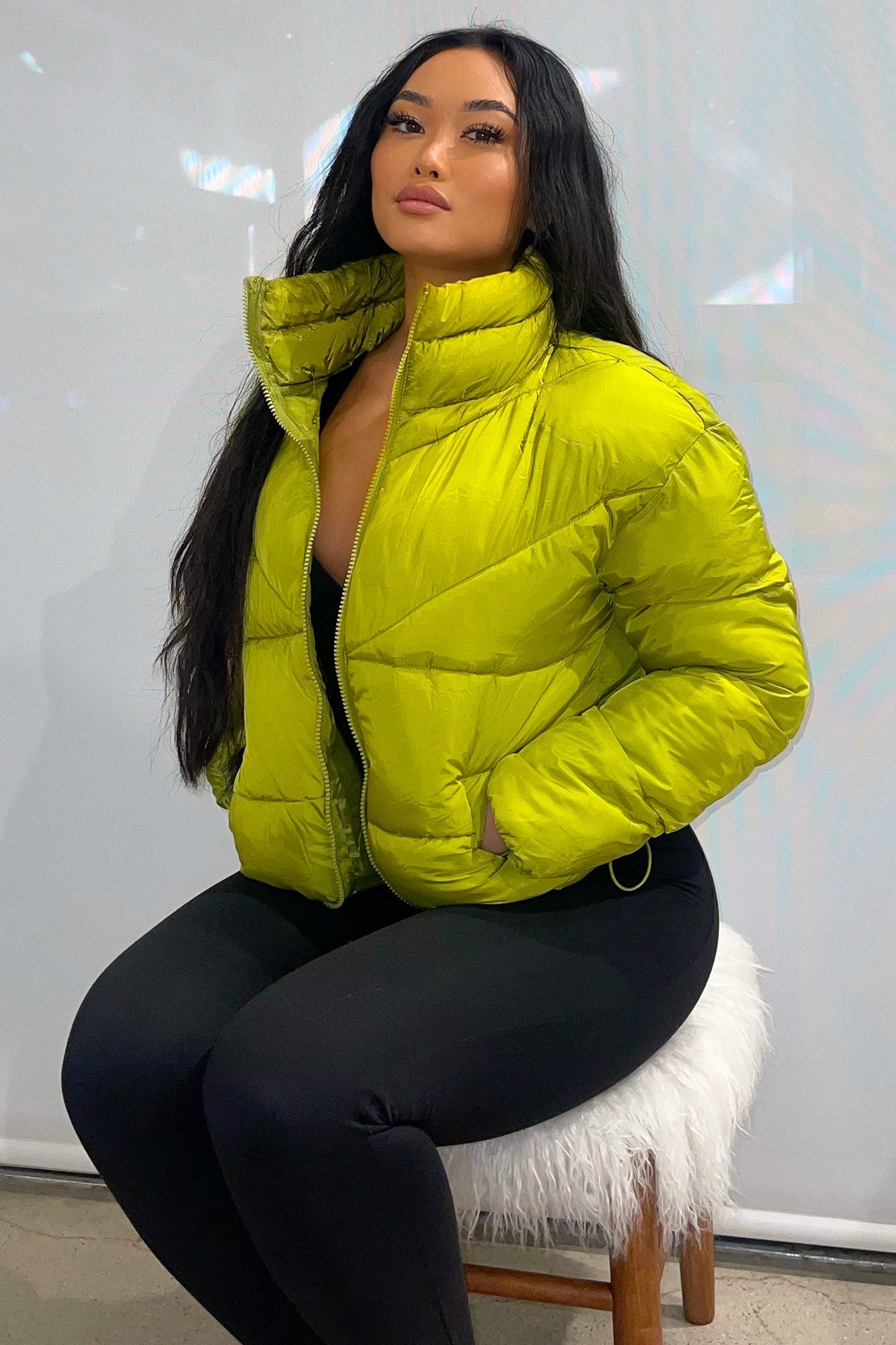 City Streets Puffer Jacket - Chartreuse