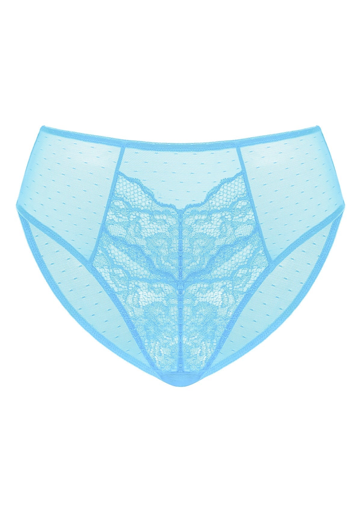 Enchante High-Rise Capri Blue Lace Brief Underwear