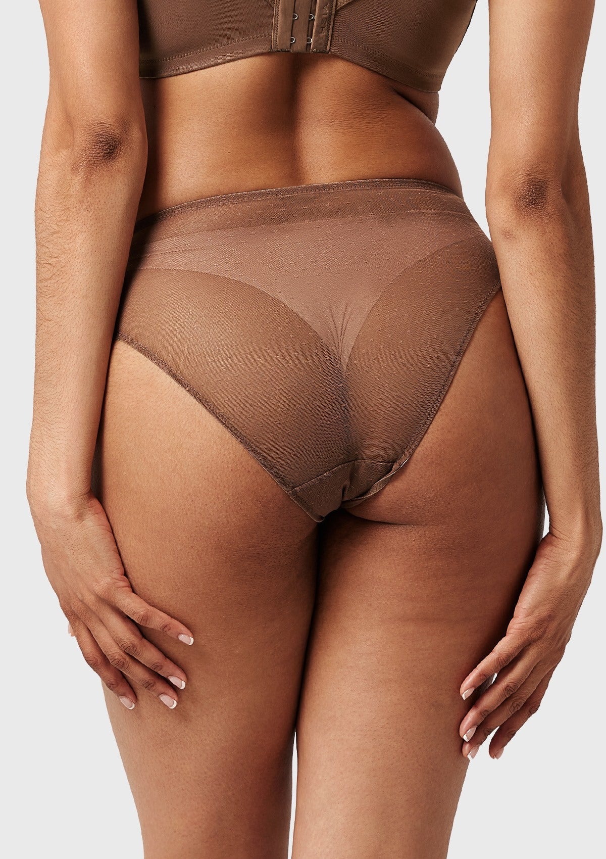 Enchante High-Rise Cocoa Brown Lace Brief Underwear