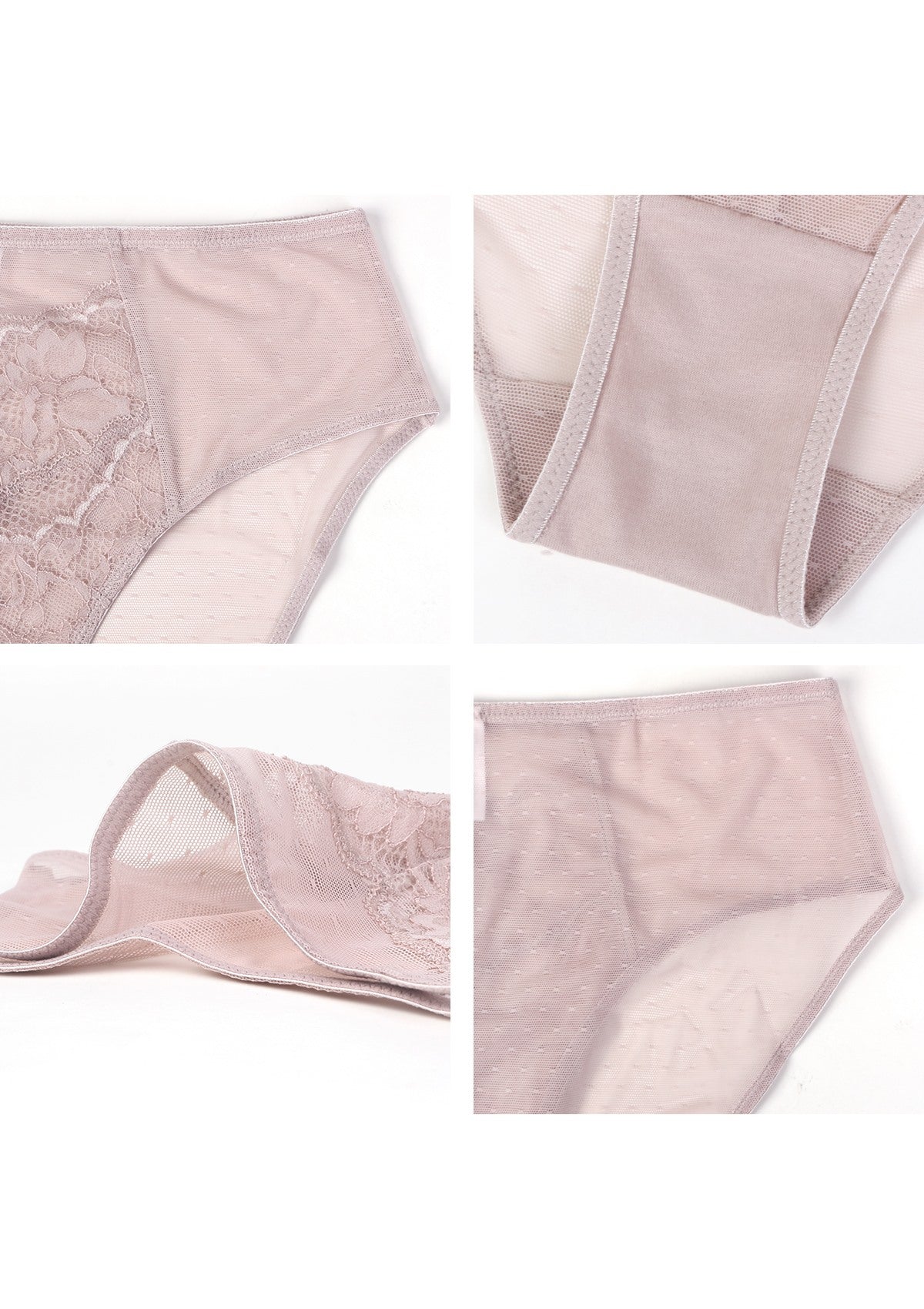 Enchante High-Rise Dark Pink Lace Brief Underwear