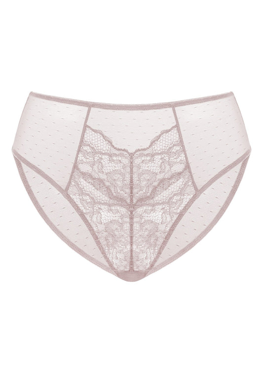 Enchante High-Rise Dark Pink Lace Brief Underwear