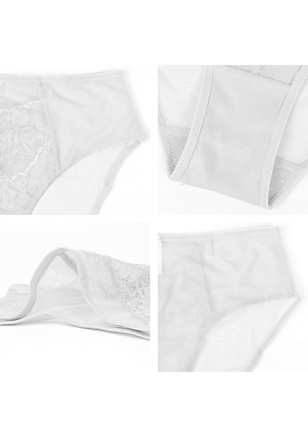 Momship Enchante High-Rise White Lace Brief Underwear