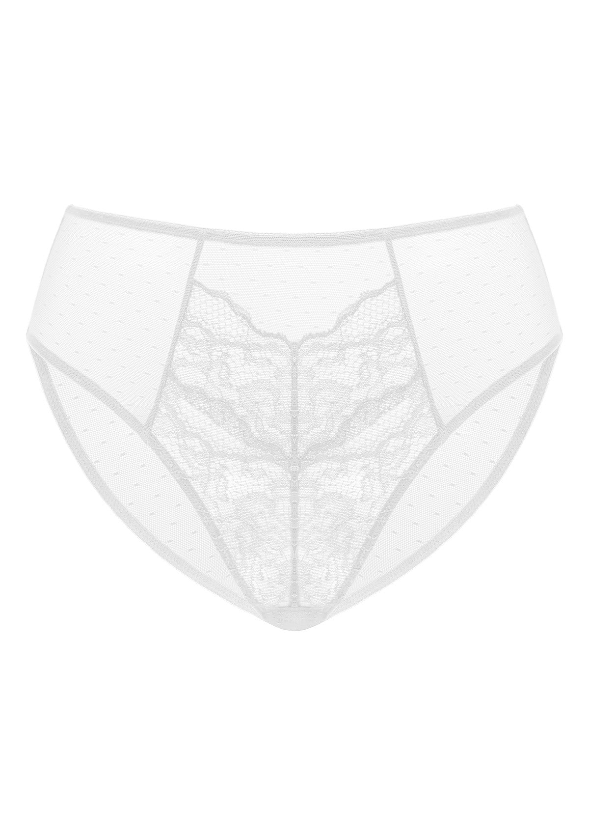 Momship Enchante High-Rise White Lace Brief Underwear