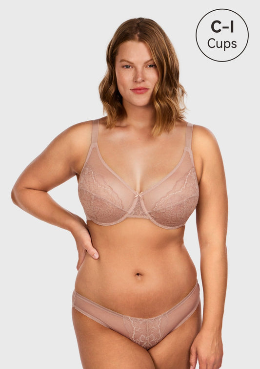 Enchante Pink Lace Underwire Bra