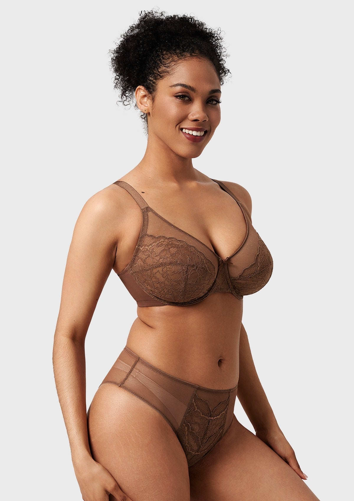 Enchante Red Lace Unlined Full Coverage Underwire Bra