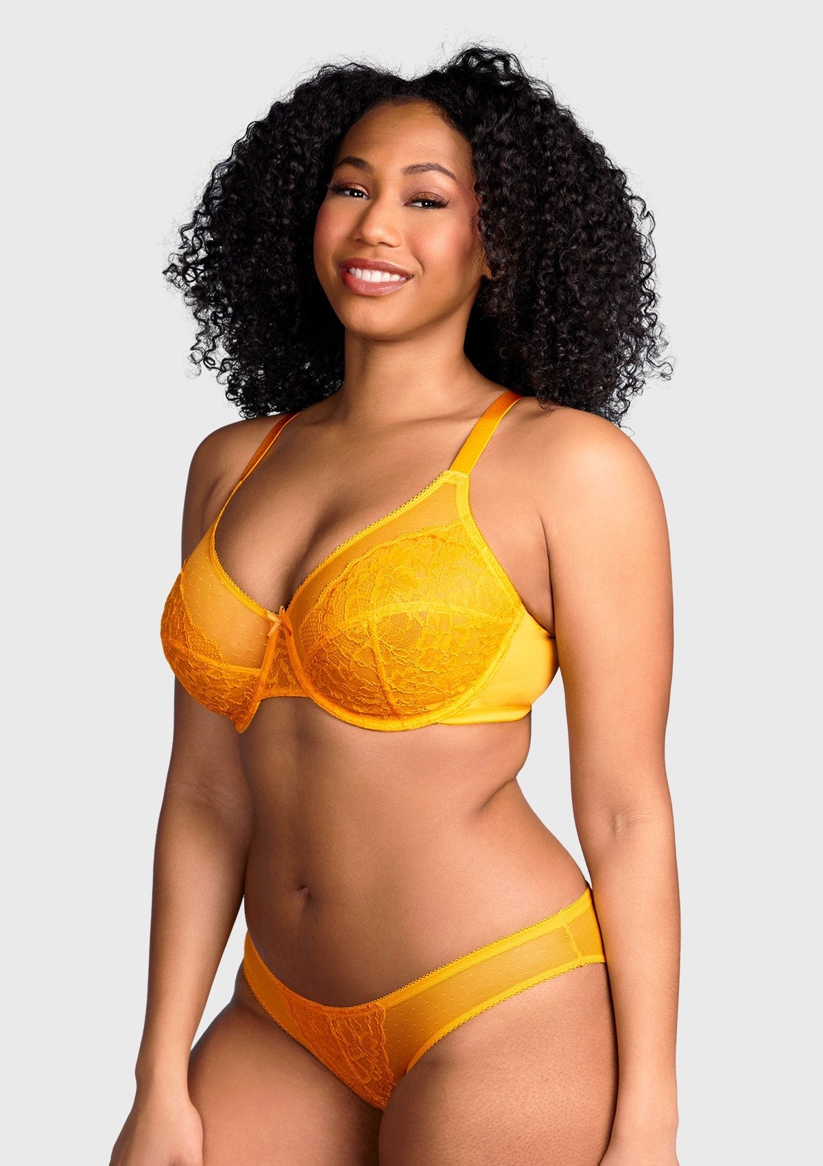 Enchante Yellow Lace Underwire Bra