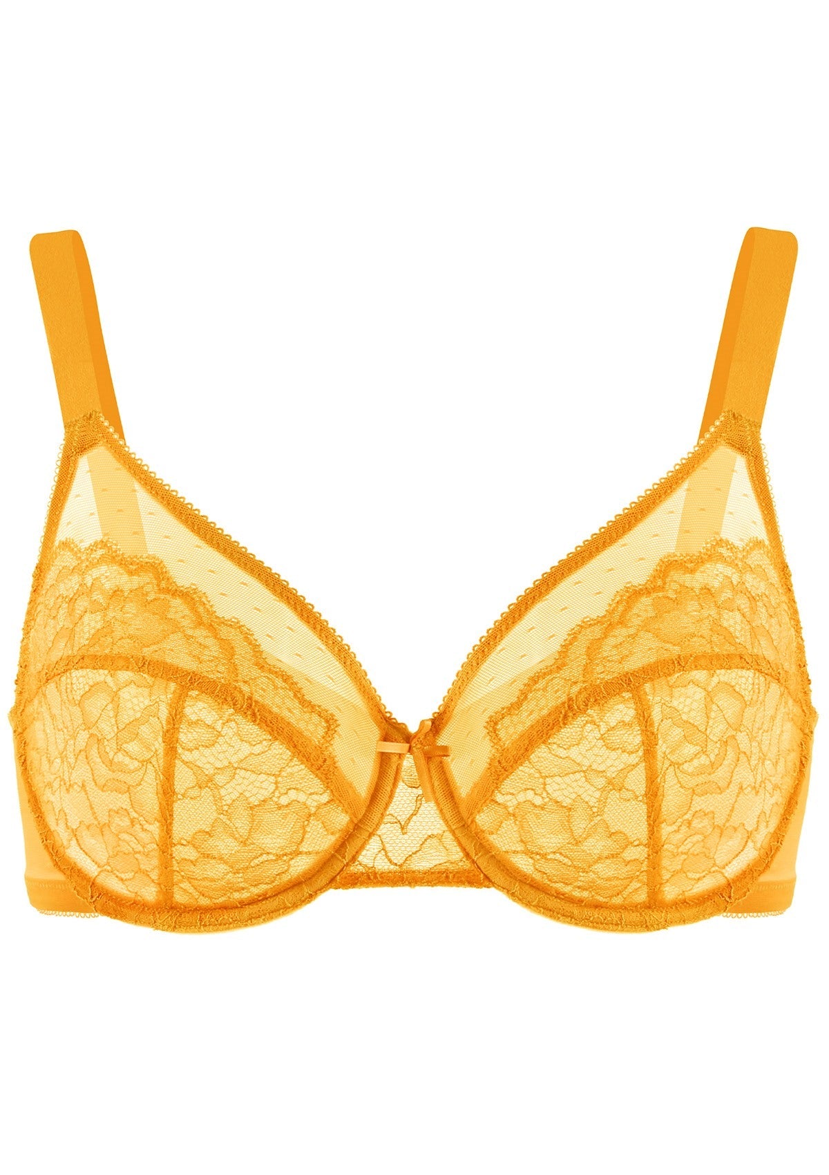 Enchante Yellow Lace Underwire Bra