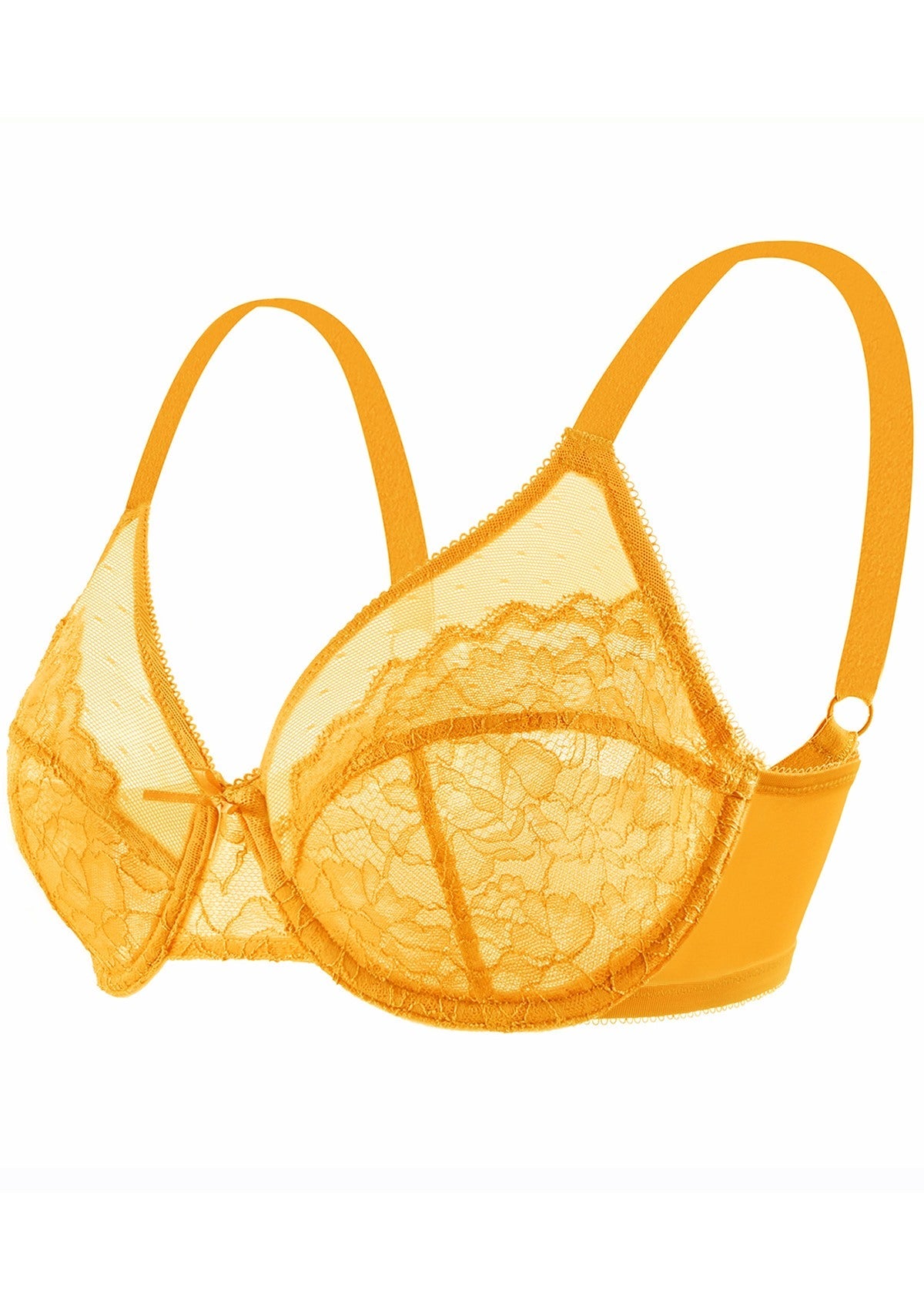 Enchante Yellow Lace Underwire Bra