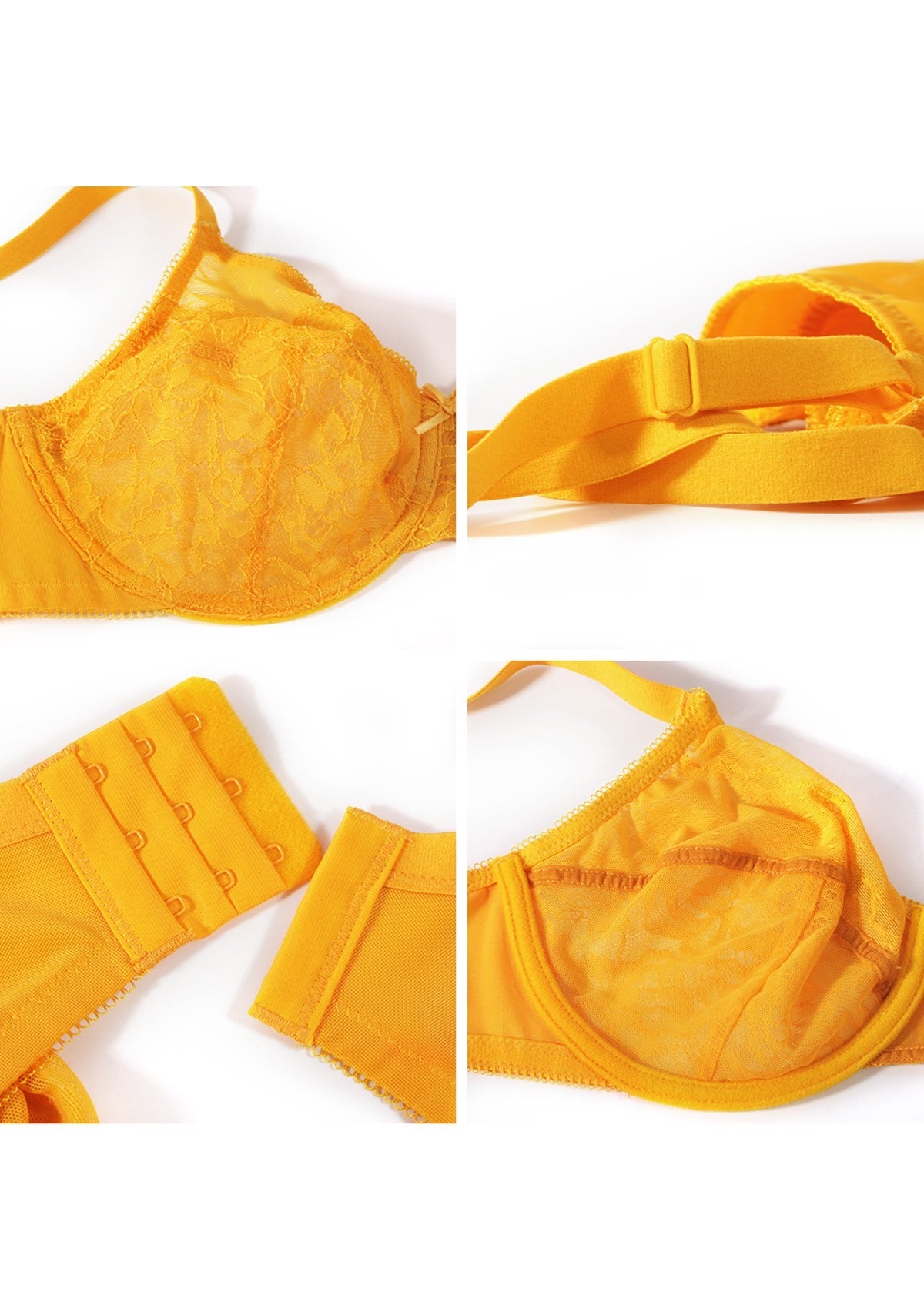 Enchante Yellow Lace Underwire Bra