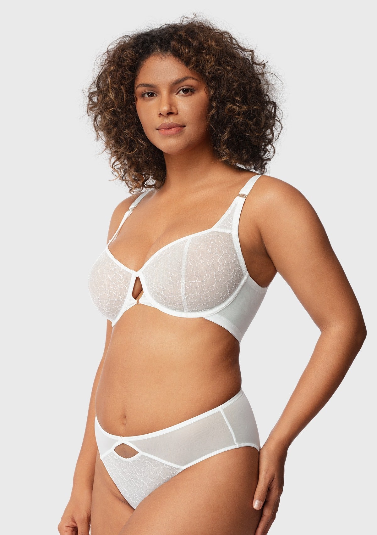 Ethereal Lines Embroidery Unlined Underwire Bra