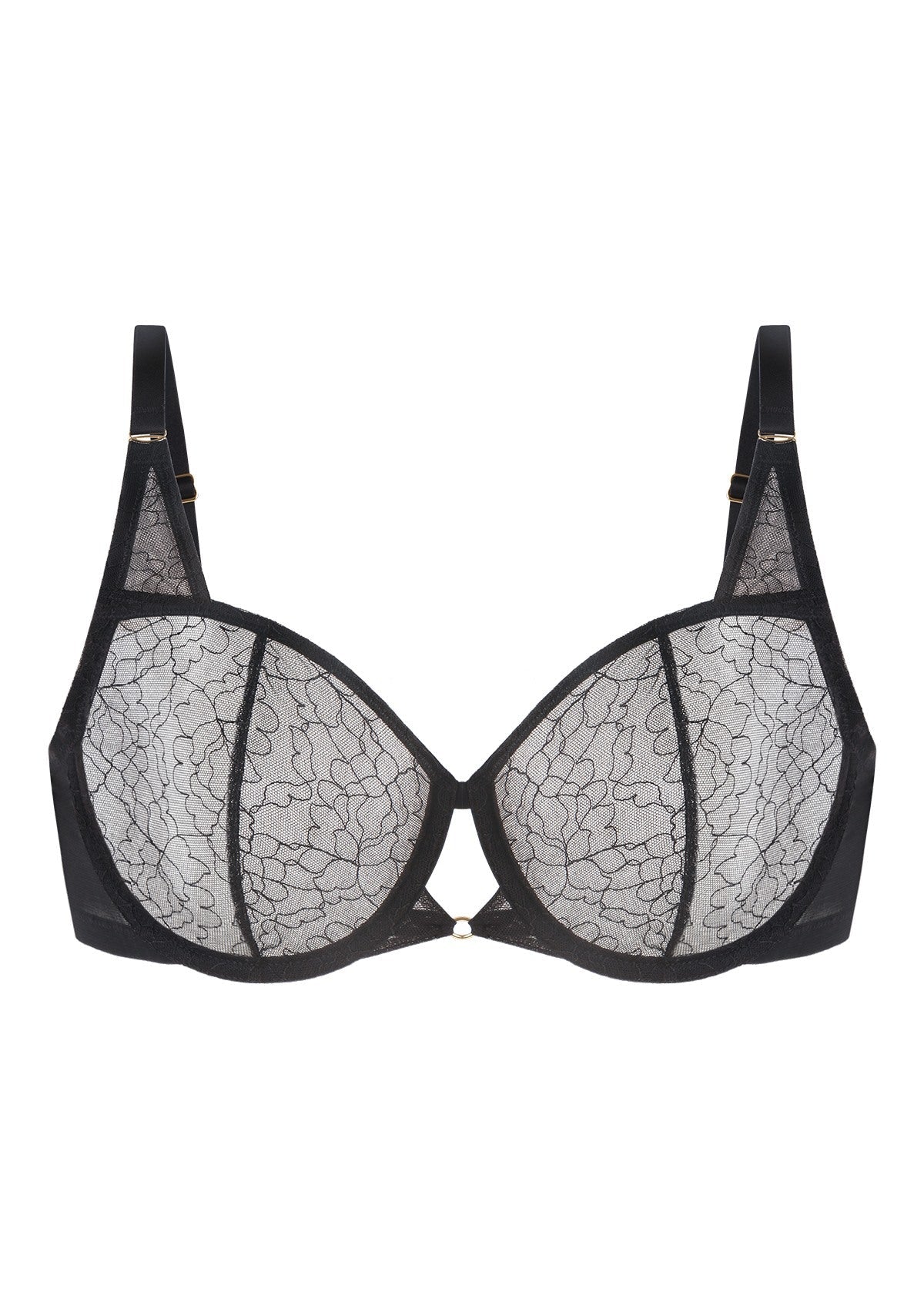 Ethereal Lines Embroidery Unlined Underwire Bra