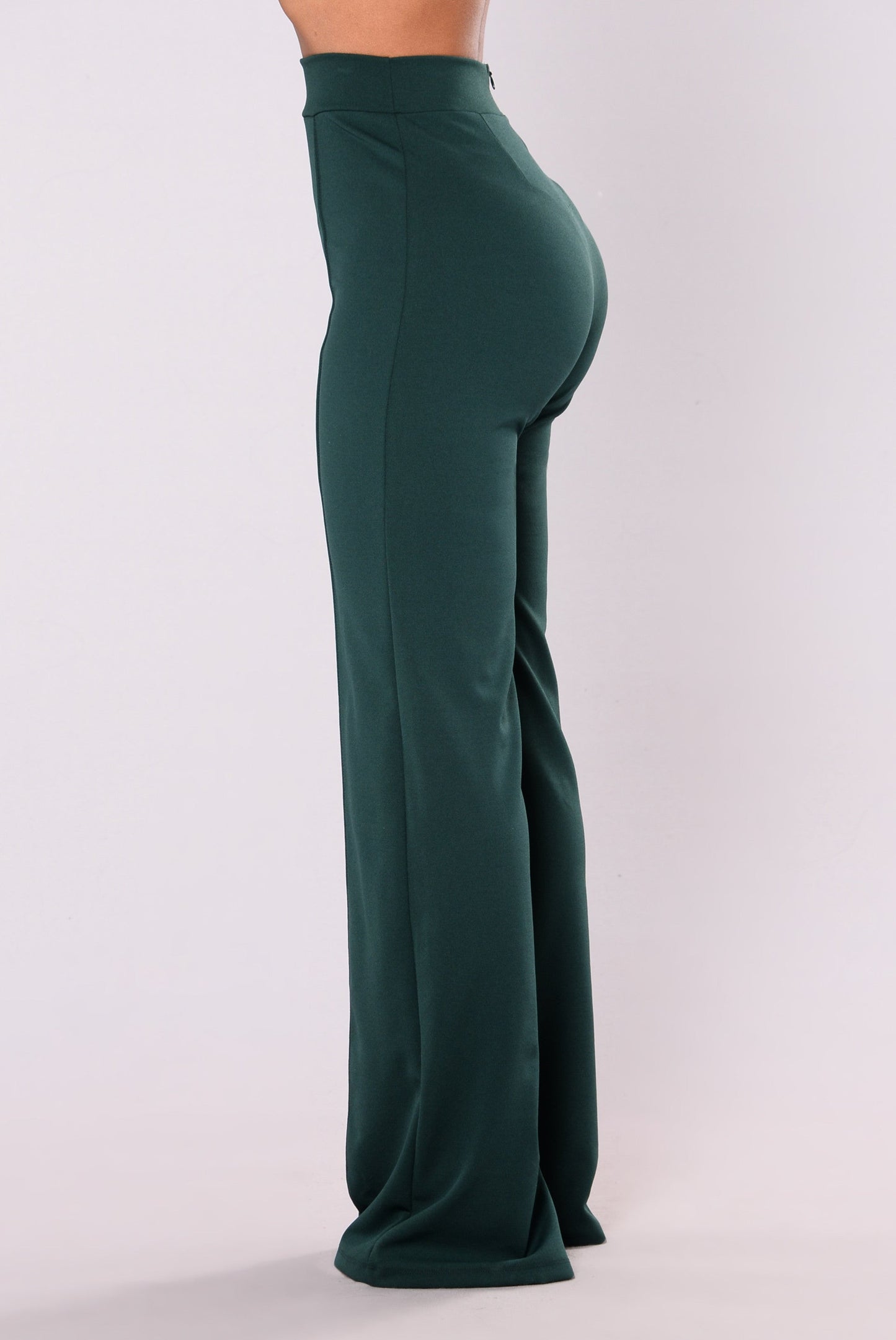 Victoria High Waisted Dress Pants - Hunter Green