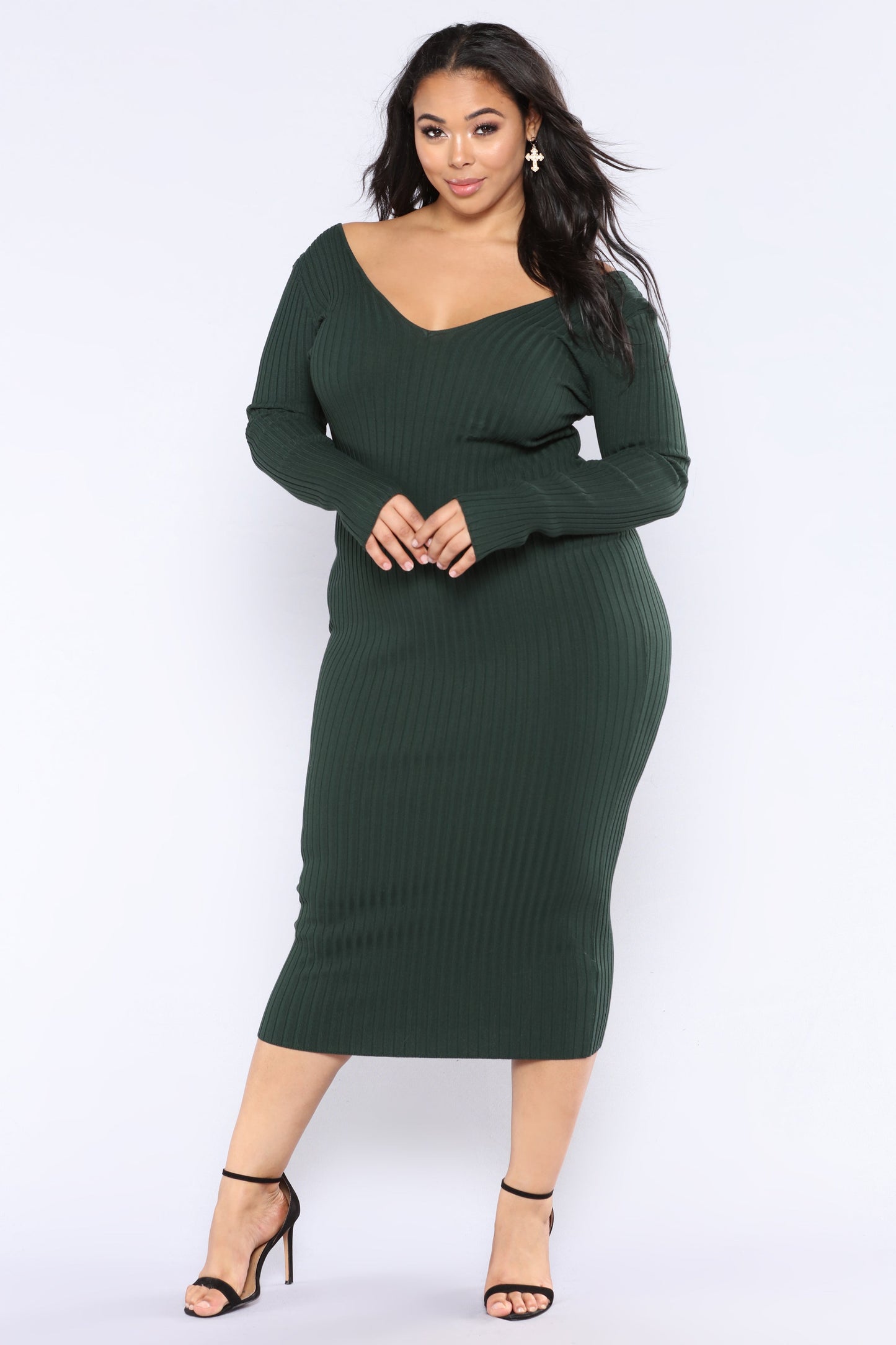 Kallan Knit Dress - Hunter Green