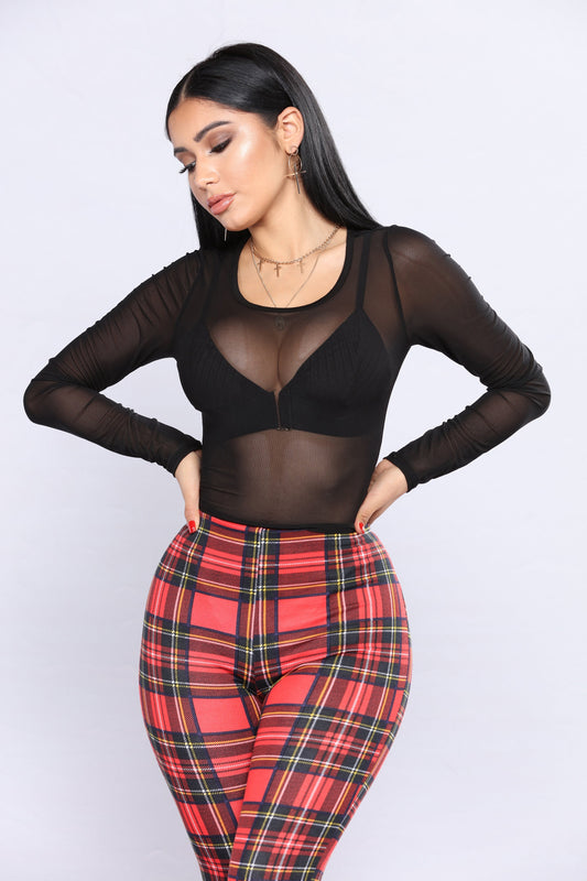 Monica Mesh Top - Black