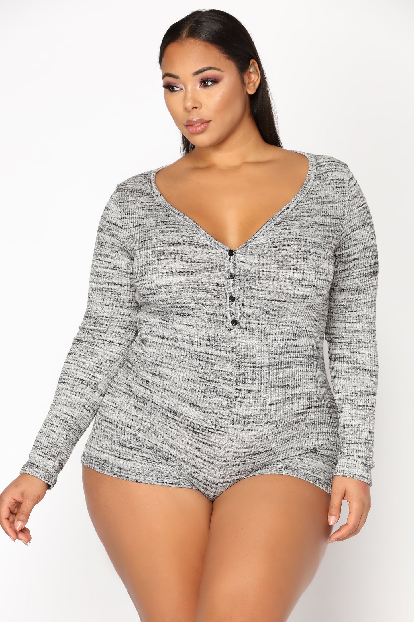 Up All Night Romper - Grey