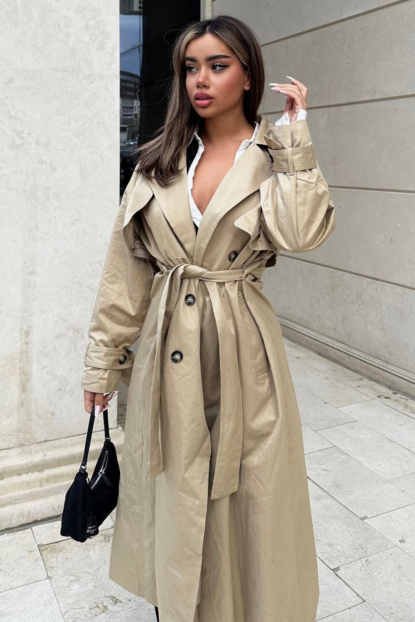 Know Your Lies Trench Coat - Khaki