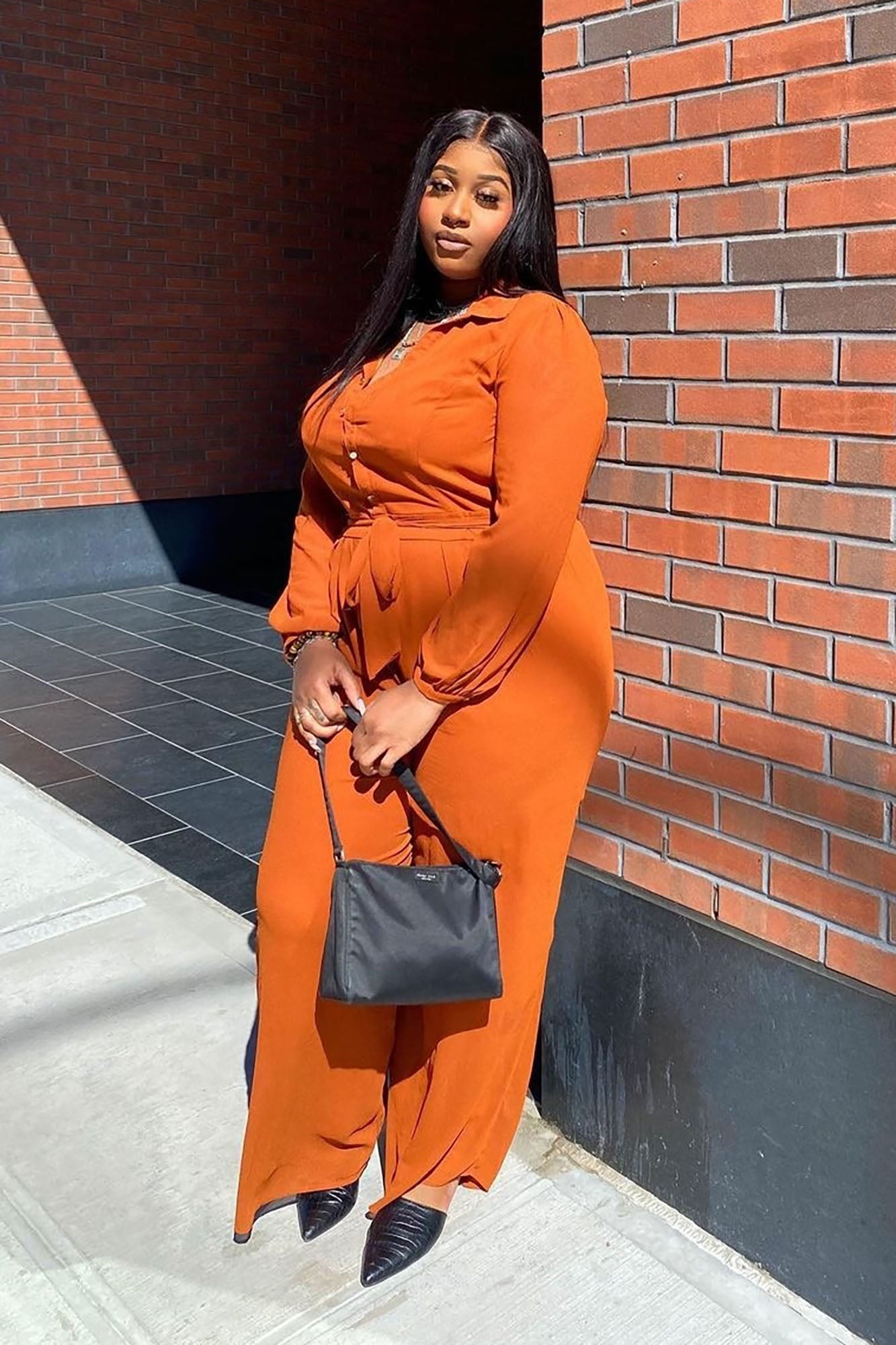 Like Me Better Jumpsuit - Cognac