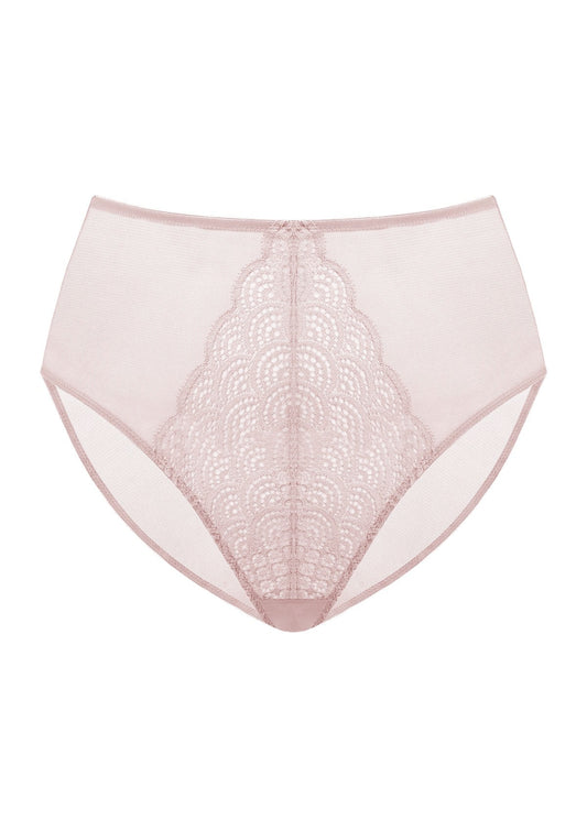 Mermaid High-Rise Light Pink Lace Brief Underwear