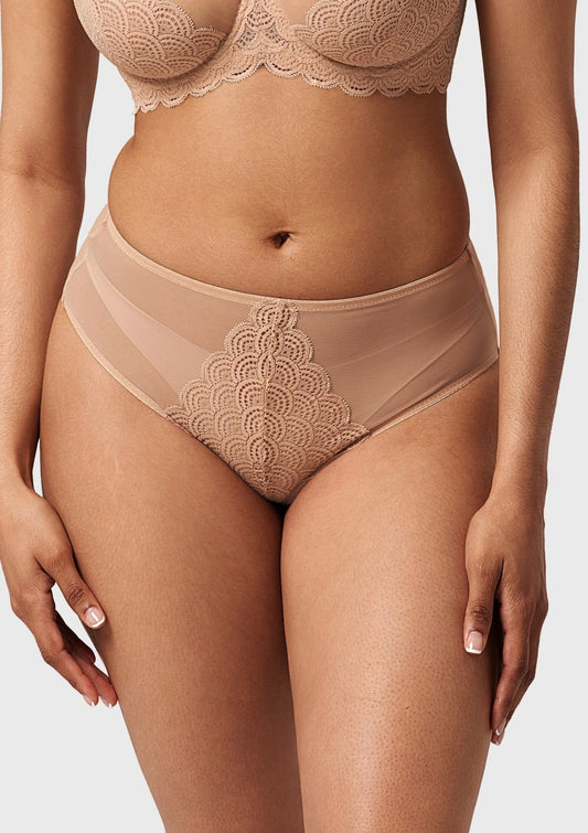 Mermaid High-Rise Natural Nude Lace Brief Underwear