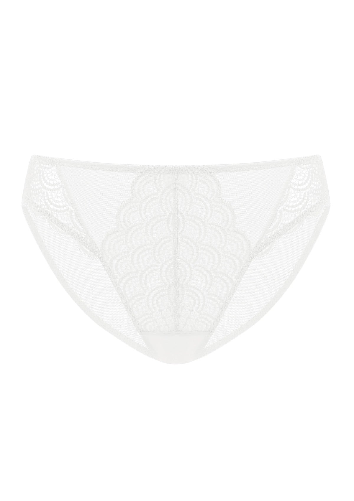 Mermaid Scales Soft Lace Mid-Rise Bikini Underwear