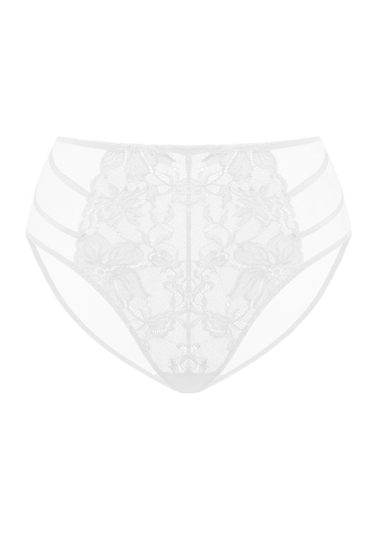 Pretty In Petals White High-Rise Lace Brief Underwear