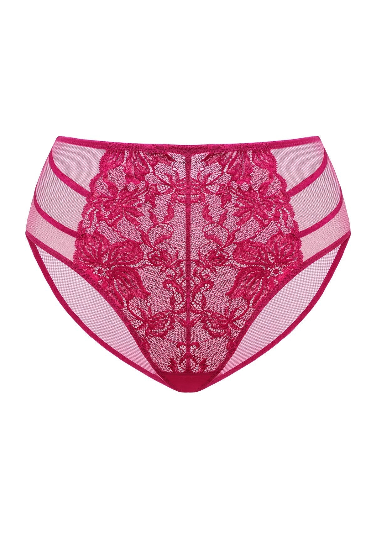 Pretty In Petals Red High-Rise Lace Brief Underwear