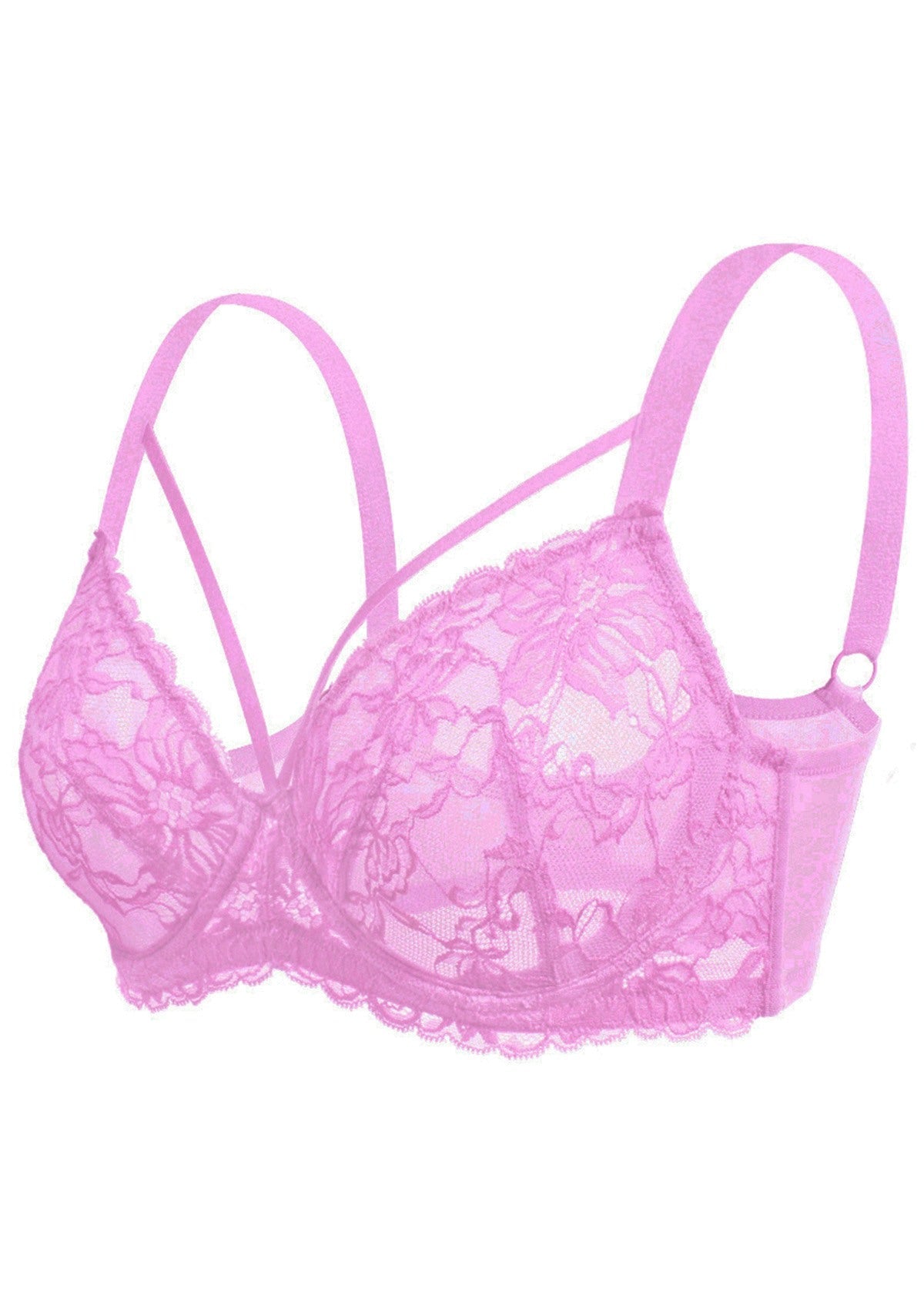 Pretty In Petals Azure Sky Strappy Lace Unlined Bra