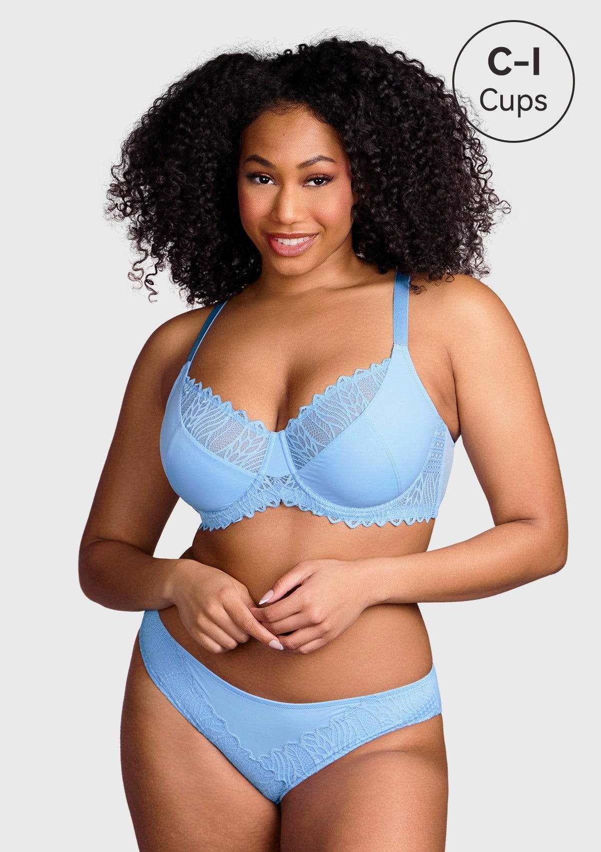 Pretty Secrets Lace Trim Full Coverage Underwire Bra