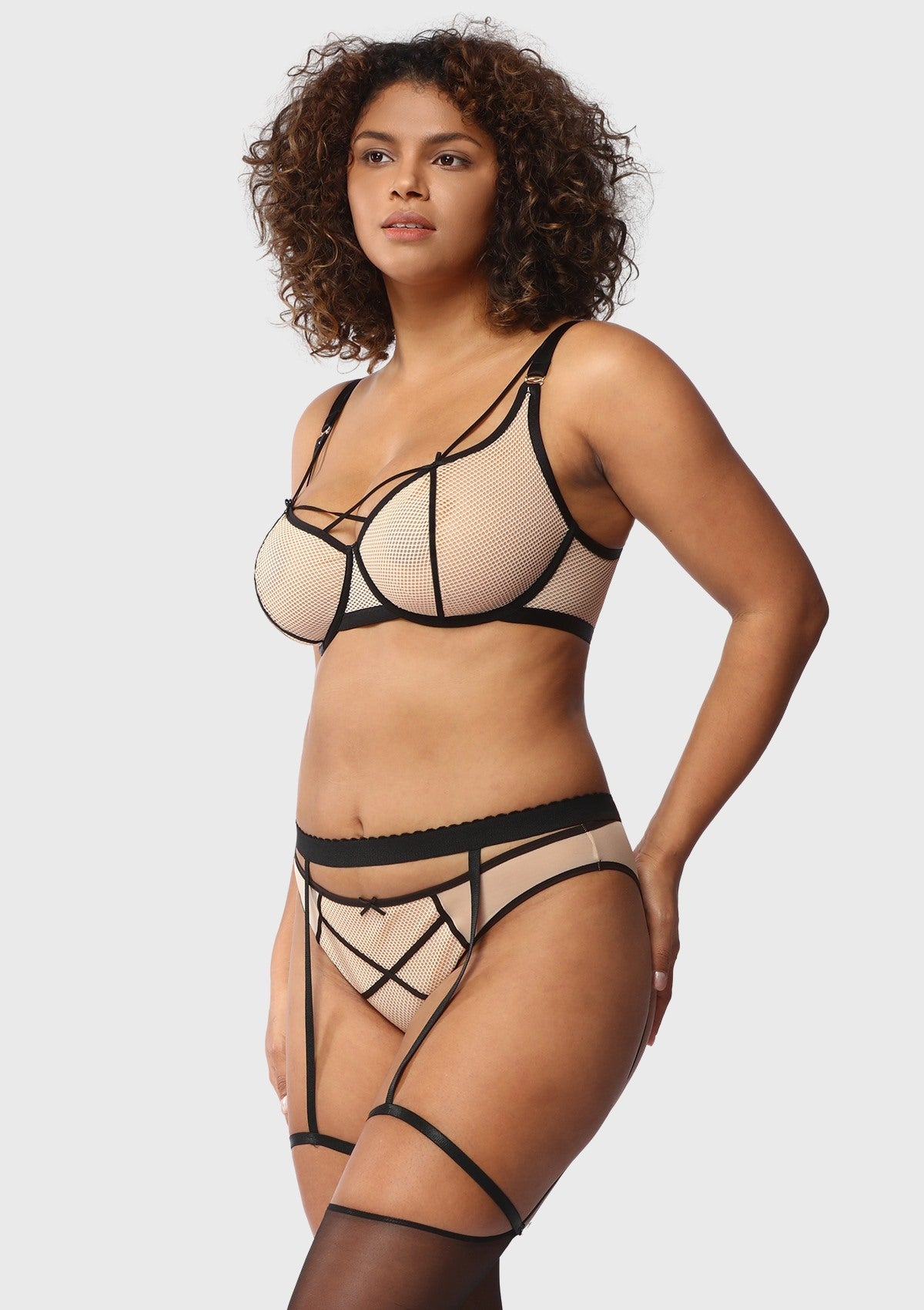 Punk Chic Strappy Unlined Balconette Bra