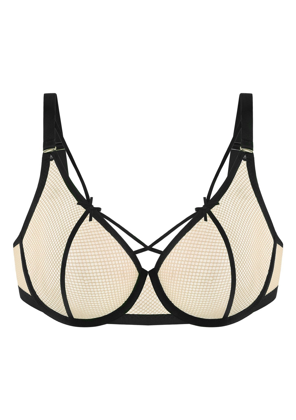 Punk Chic Strappy Unlined Balconette Bra