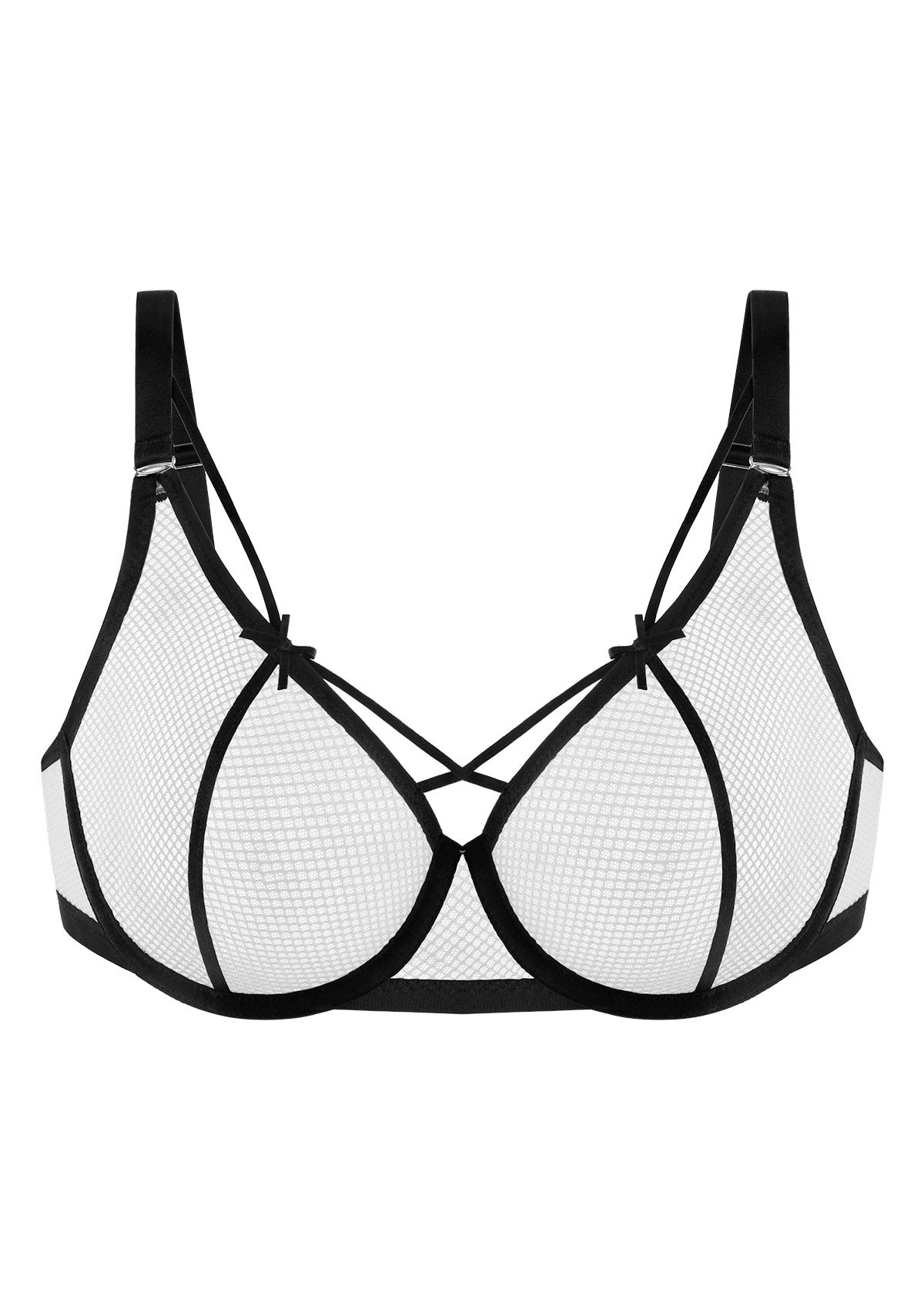 Punk Chic Strappy Unlined Balconette Bra