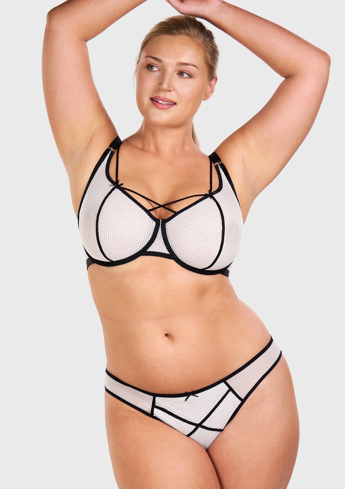 Punk Chic Strappy Unlined Balconette Bra