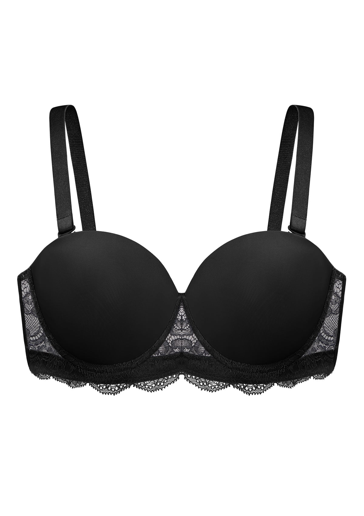 Rebecca Lace Trim Lightly Padded Strapless Bra