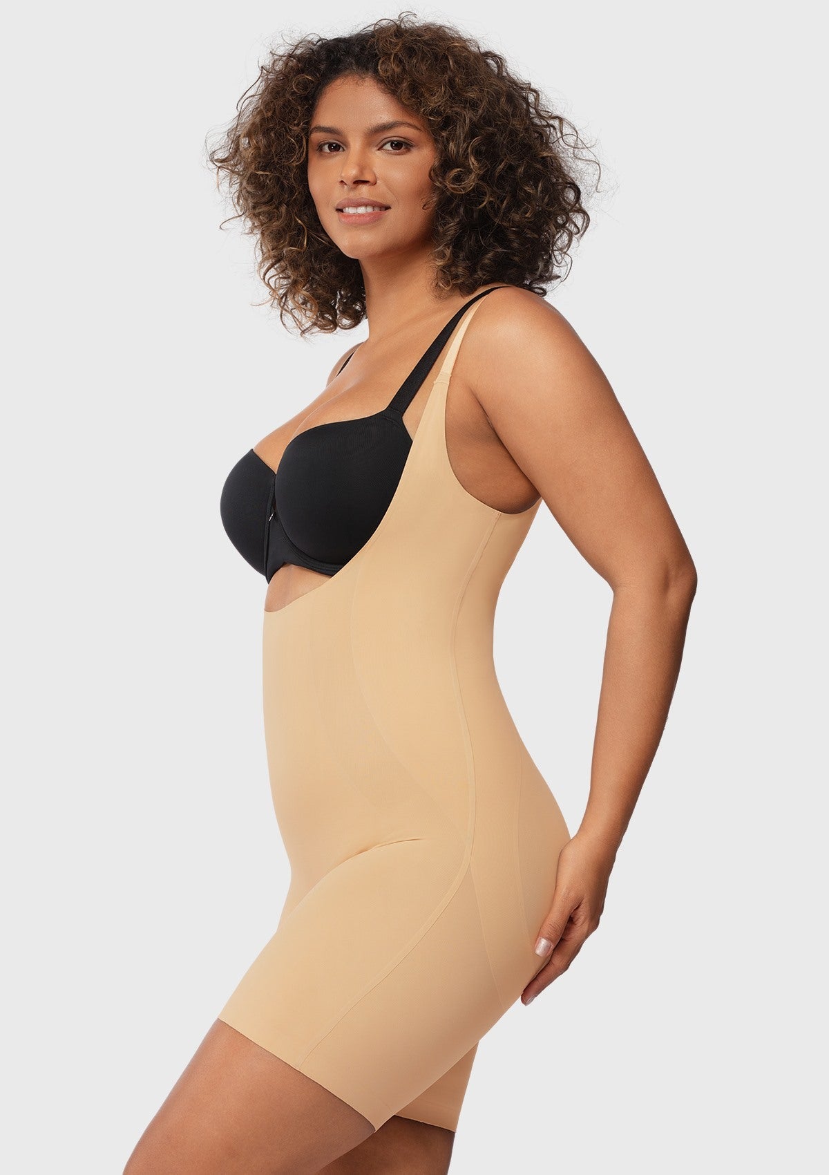 Songful Seamless Mid-Thigh Bodysuit Tummy Control Shapewear Sculpting Body Shaper