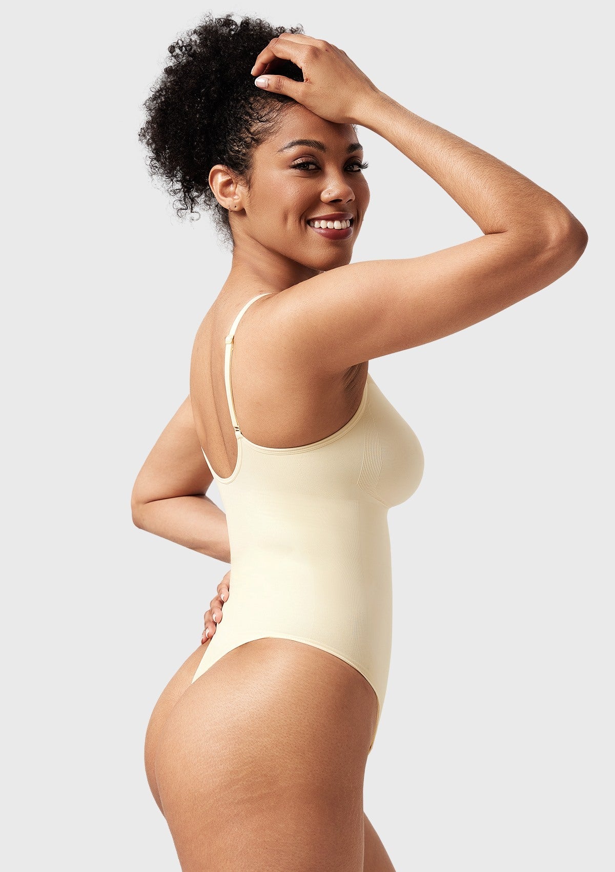 Songful V-Neck Tummy Control WireFree Seamless Bodysuit One Piece Shapewear