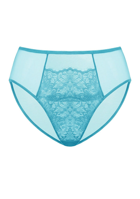 Sunflower High-Rise Horizon Blue Lace Brief Underwear