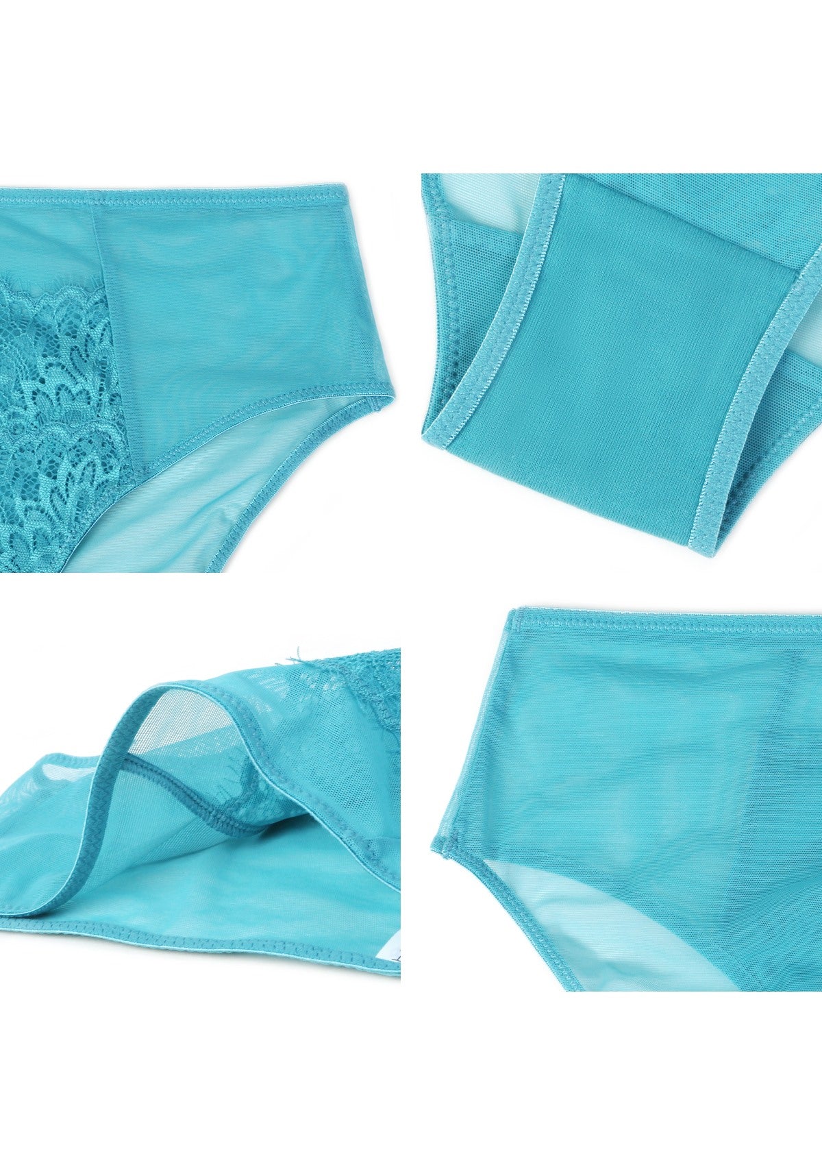 Sunflower High-Rise Horizon Blue Lace Brief Underwear