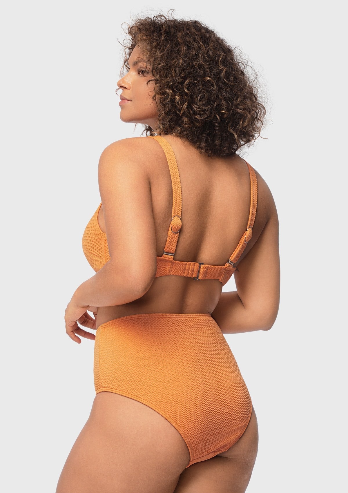 V-wire Plunge Textured Two-piece Bikini Set