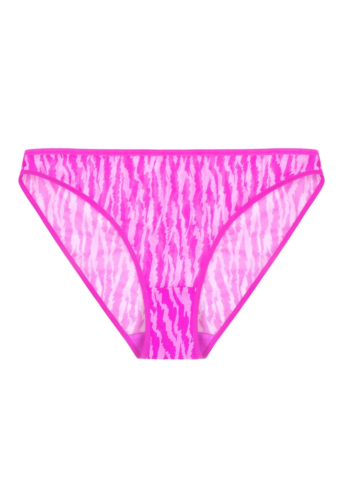 Zebra Wild Breathable Barbie Pink Mesh Bikini Underwear