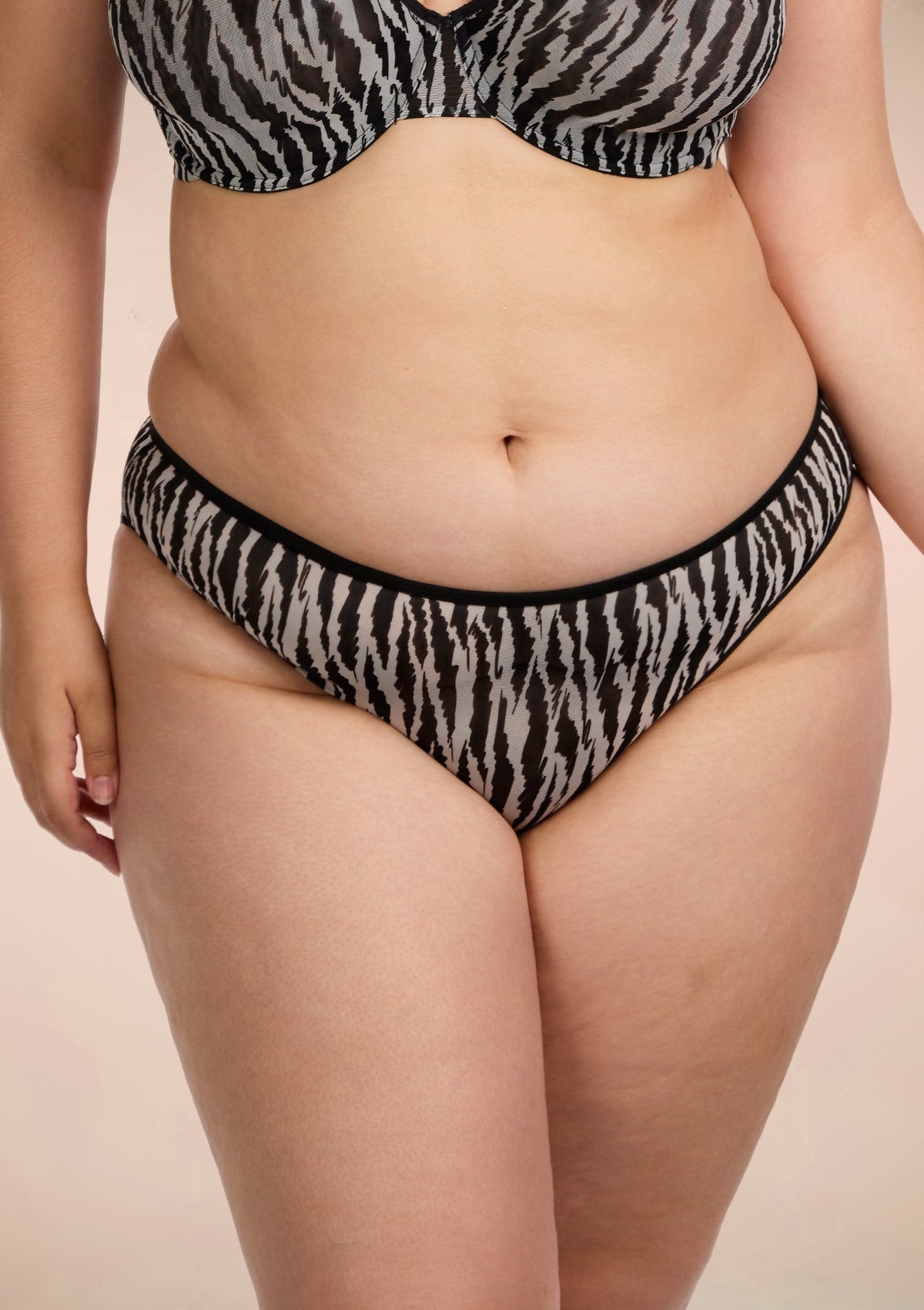 Zebra Wild Breathable Mesh Bikini Underwear