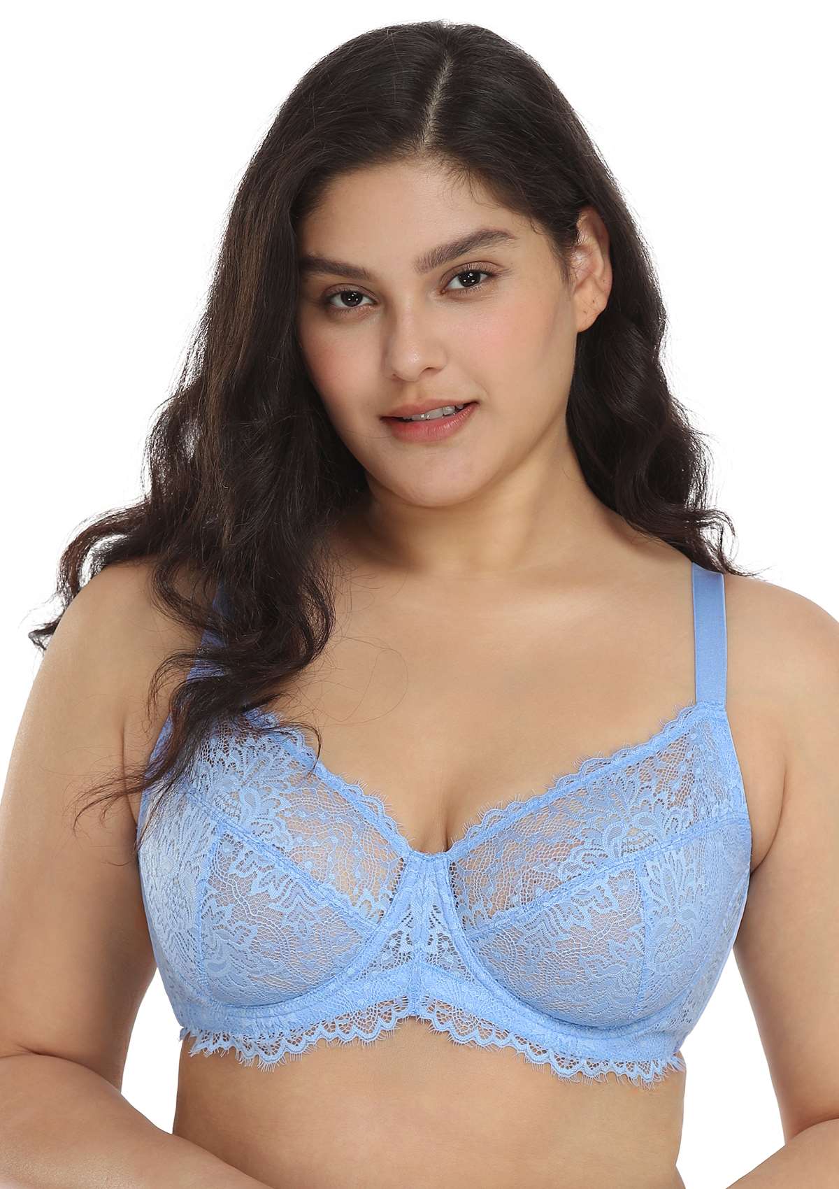 HSIA Horizon Blue Sunflower Underwire Lace Bra