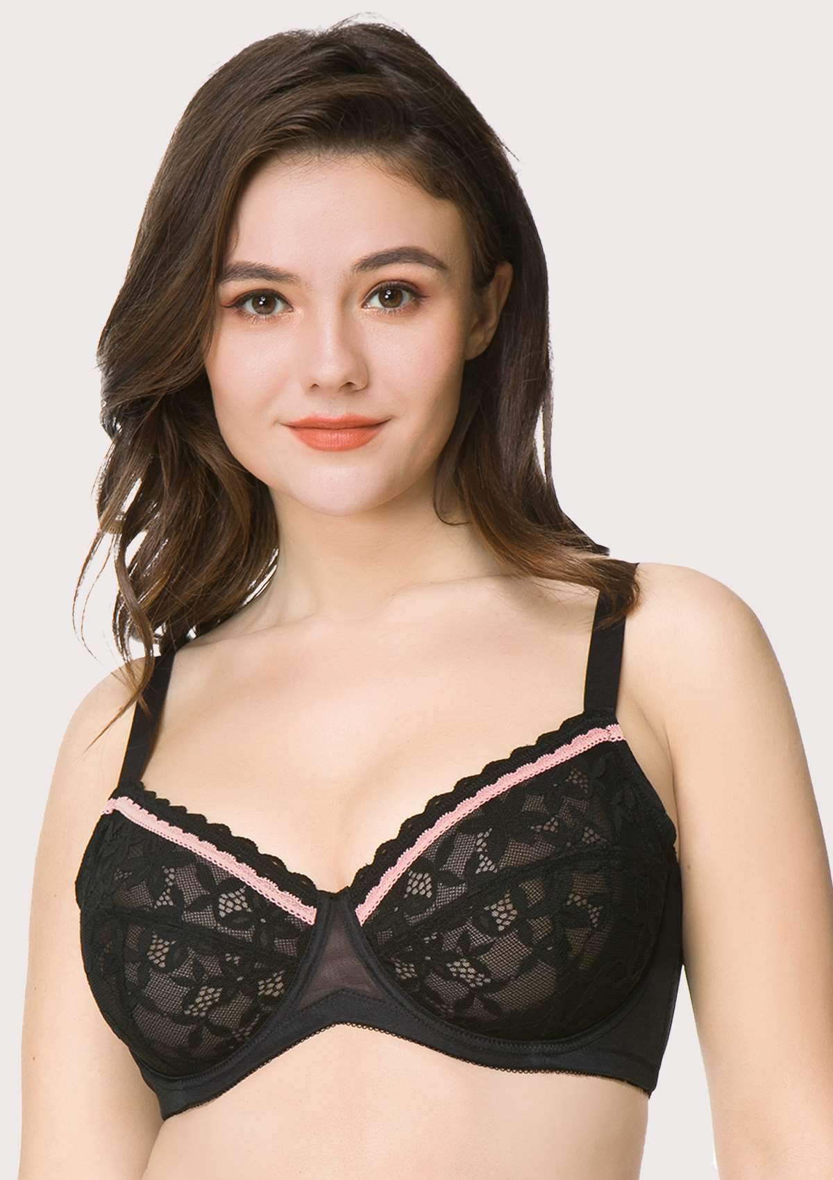 Jessamine Contrast Color Lace Underwire Bra