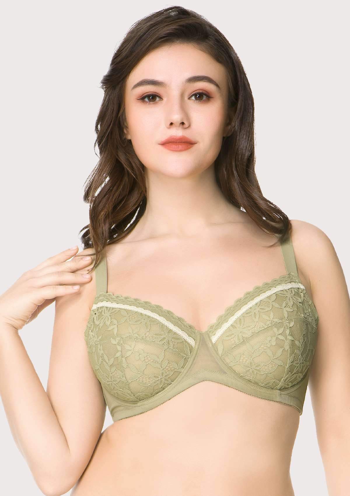 Jessamine Contrast Color Lace Underwire Bra